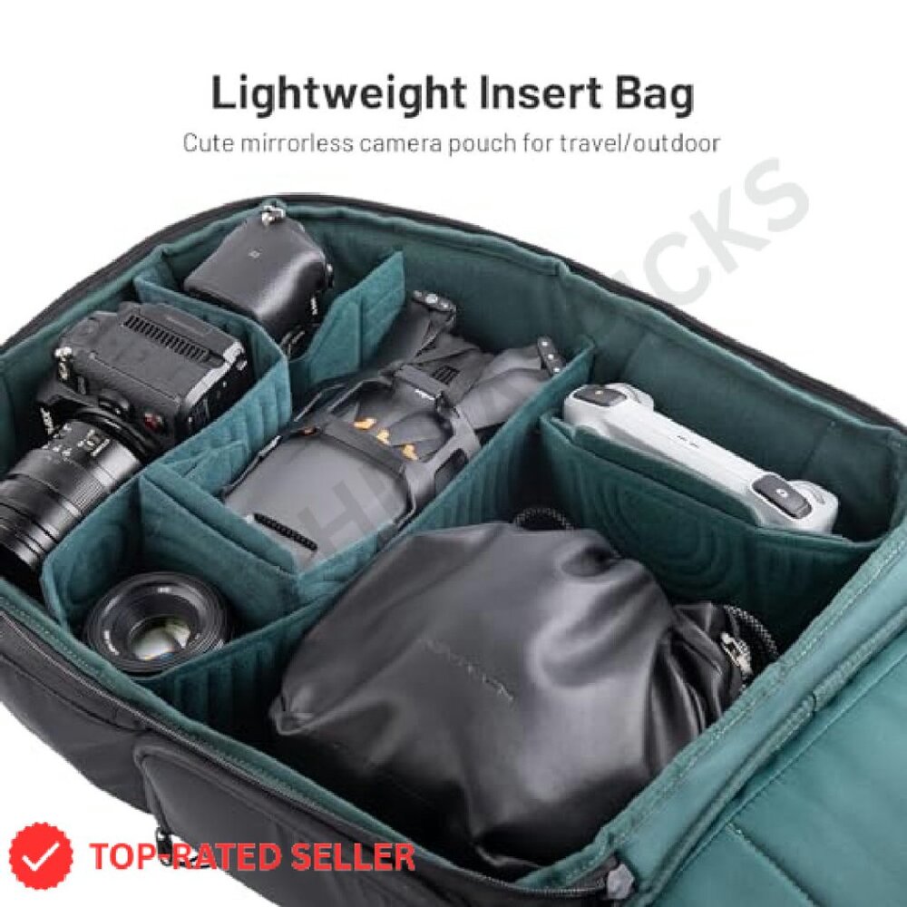 Leather Camera Bag Drawstring Pouch Minimal Chic … - image 5